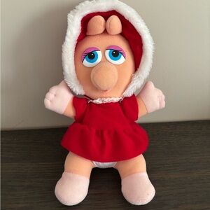 1987 Baby Miss Piggy Red Dress Plush 🐷